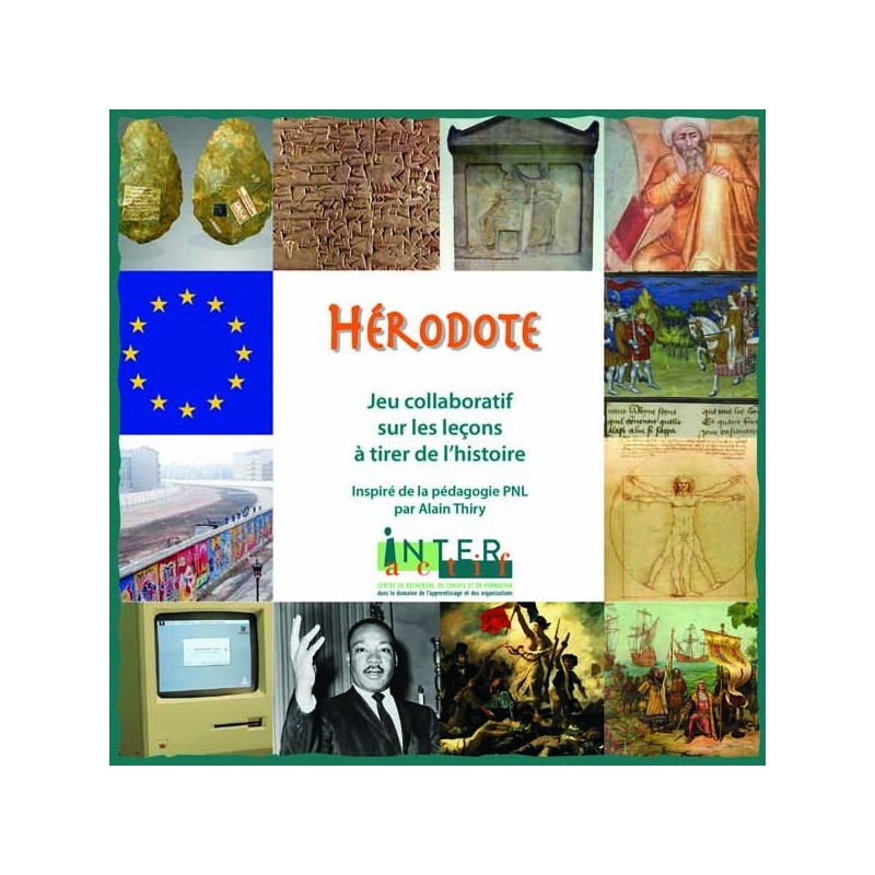 Hérodote - couvercle boite jeu de société sur l'histoire